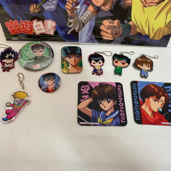 Yu Yu Hakusho Anime Toy Goods Lot - 90s Vintage Keychain Pins - Japan Import 90s - Picture 6 of 13